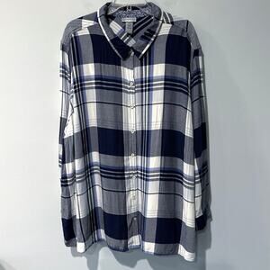 Catherine's Plaid Top Women's 4X